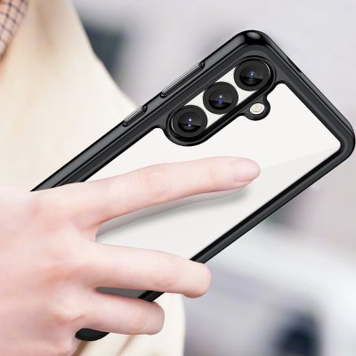 5. Etui Outer Space Case na Samsung Galaxy S25 Edge pokrowiec z elastyczną ramką - czarne
