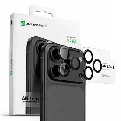 4. Szkło na aparat AMAZINGTHING Lens Glass na iPhone 17 Pro / Pro Max z szarą ramką aluminiową