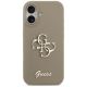 3. Etui Guess Silicone Big 4G Script na iPhone 17 - brązowe