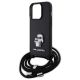 5. Etui Karl Lagerfeld Crossbody Saffiano Metal Pin Karl&Choupette na iPhone 15 Pro - czarne