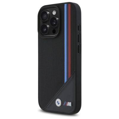 2. Etui BMW M Meshed Tricolor Stripes MagSafe na iPhone 16 Pro Max - czarne