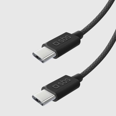 10. Kabel SBS TECABLETISSUETCCK USB-C - USB-C 1,5m 60W w oplocie - czarny
