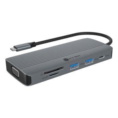 2. ICY BOX IB-DK4040a-CPD Przewodowa USB 3.2 Gen 1 (3.1 Gen 1) Type-C Aluminium, Srebrny