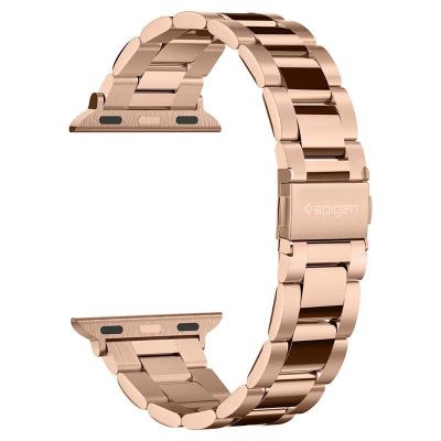 10. Pasek Spigen Modern Fit Band na Apple Watch 4/5/6/7/8/SE (38/40/41 mm) - różowo-złoty