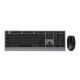 GEMBIRD BEZPRZEWODOWY ZESTAW KLAWIATURY + MYSZ DUAL MODE, 2.4 GHZ + BT, SLIM, UKŁAD RU, KOLOR CZARNY