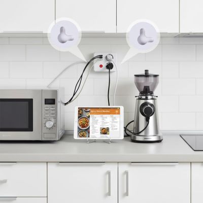 8. MACLEAN LISTWA ZASILAJĄCA, PRZEDŁUŻACZ 2 GNIAZDA + 3XUSB, 110-240V AC 50/60HZ, 2.1A MAX 2500W, 1.5M, BIAŁA MCE387 W