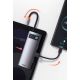13. Baseus Metal Gleam 5w1 wielofunkcyjny HUB USB Typ C - USB Typ C Power Delivery 100 W / HDMI 4K 30 Hz / 3x USB 3.2 Gen 1 Szary (CAHUB-CX0G)