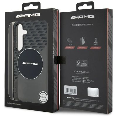 8. Etui AMG Transparent Rhombs MagSafe na Samsung Galaxy S25 - czarne