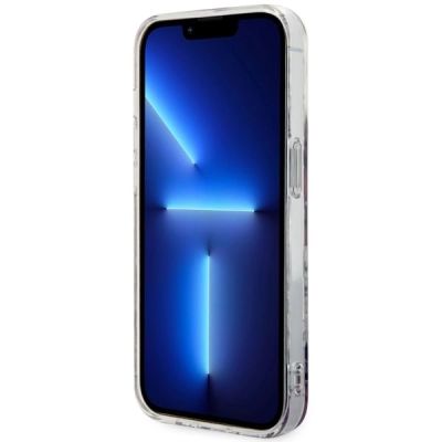 5. Etui Guess Flower MagSafe na iPhone 14 Pro - różowe