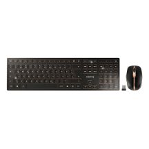 CHERRY DW 9100 SLIM klawiatura Dołączona myszka Uniwersalne RF Wireless + Bluetooth QWERTZ Niemiecki Czarny