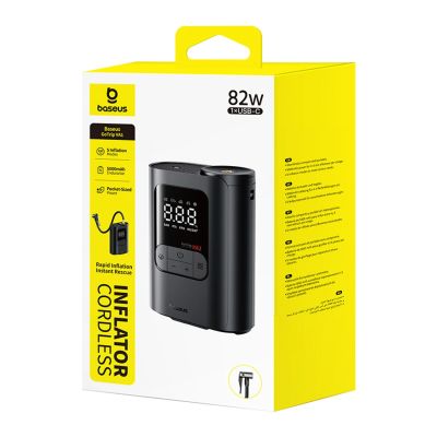 5. Kompresor bezprzewodowy Baseus GoTrip VA1 Super Mini z 3 końcówkami - czarny