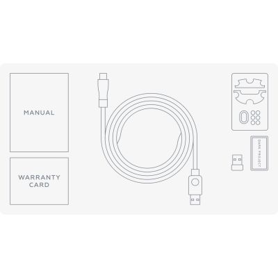 15. Dark Project DPP_NEXUS_BLACK myszka Gaming Oburęczny RF Wireless + Bluetooth + USB Type-C Optyczny 26000 DPI