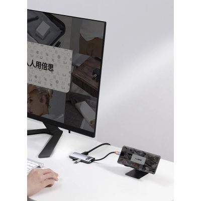 15. Baseus Metal Gleam 4w1 wielofunkcyjny HUB USB Typ C - USB Typ C Power Delivery 100 W / HDMI 4K 30 Hz / USB 3.2 Gen 1 / USB 2.0 (CAHUB-CY0G)