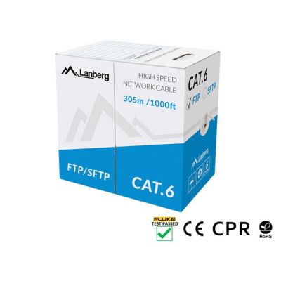 3. Lanberg LCS6-11CU-0305-S kabel sieciowy Szary 305m Cat6 SF/UTP