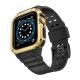 2. Pasek z etui ochronnym Protect Strap Band do Apple Watch 38 / 40 / 41 mm opaska obudowa pancerna - czarny, złoty