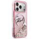 4. Etui Karl Lagerfeld Liquid Glitter Karl Script Logo MagSafe na iPhone 17 Pro - różowe