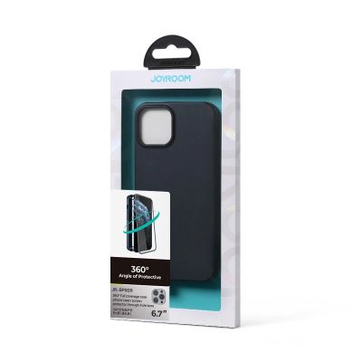 5. Joyroom 360 Full Case etui pokrowiec do iPhone 13 Pro Max obudowa na tył i przód + szkło hartowane czarny (JR-BP928 black)