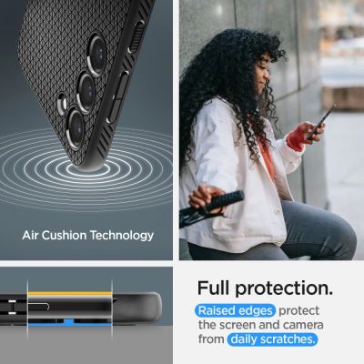 21. Etui Spigen Liquid Air na Samsung Galaxy S23 - czarny mat