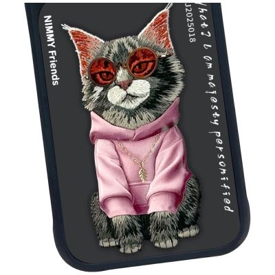 5. Etui Nimmy Glasses Cool Cat na iPhone 17 Pro Max - czarne