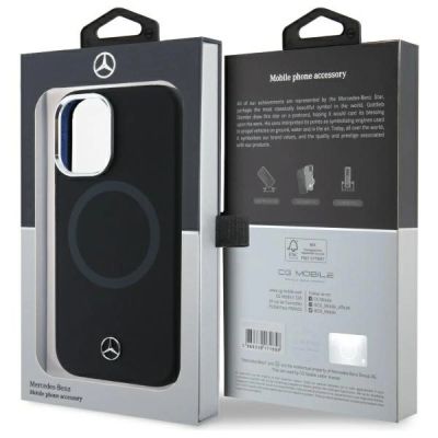 8. Mercedes MEHMP16S23SUTTK iPhone 16 6.1"   czarny/black hardcase Silicone Tonal Logo MagSafe