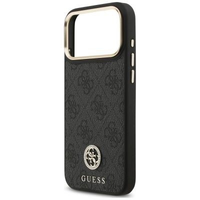 6. Etui Guess 4G Strass Logo MagSafe na iPhone 18 Pro Max / 17 Pro Max - czarne
