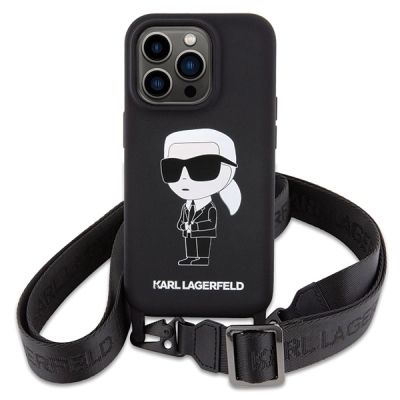 2. Etui Karl Lagerfeld Crossbody Silicone Ikonik do iPhone 15 Pro Max - czarne