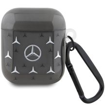 Etui Mercedes Large Star Pattern na AirPods 1 / 2 - czarne