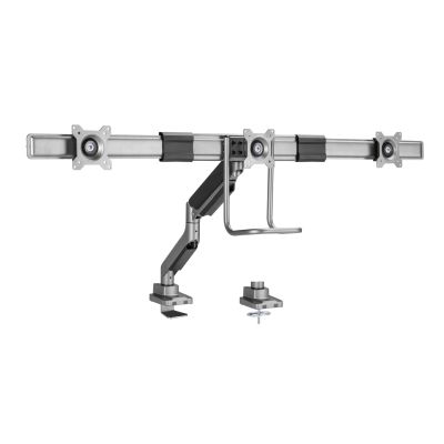 3. Wyposażenie: Uchwyt biurkowy 17"-27"/3TFT 360 Sprężyna gazowa 6 kg srebrny lite Sprzedaż detaliczna