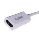 3. Adapter SAVIO cl-57 (Mini DisplayPort M - HDMI F; 0,10m; kolor biały)