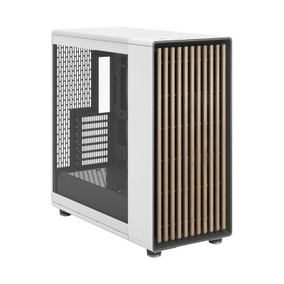 3. Przezroczysta obudowa Fractal Design North XL RC Chalk TG, Midi-Tower, ATX, Szkło hartowane - białe