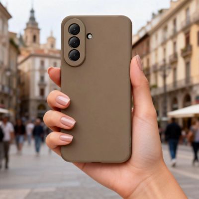 4. Etui Tech-Protect Icon na Samsung Galaxy A37 5G - brązowe