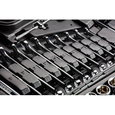 3. Neo Klucze nasadowe 1/4" 1/2" zestaw 77szt CrV 08-915