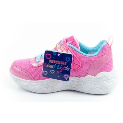 3. Skechers buty sportowe dziecięce S Lights LED dla dziewczynki na rzep
