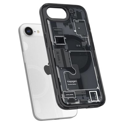6. Etui Spigen Ultra Hybrid MagSafe na iPhone 16e / 17e Zero One - czarne