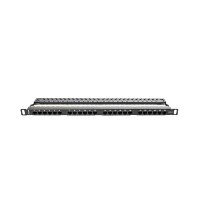 3. Patch panel Lanberg PPU6-0024-B (0.5U; kat. 6; 24xRJ-45)
