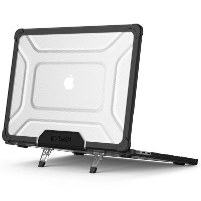 2. Etui Tech-Protect SmartShell Pro na MacBook Air 13" 2023-2025 M2 / M3 / M4 - przezroczysto-czarne