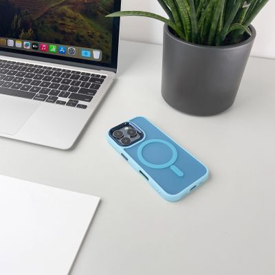 7. Etui Magnetic Collection MagSafe na iPhone 16 Pro Max - jasnoniebieskie