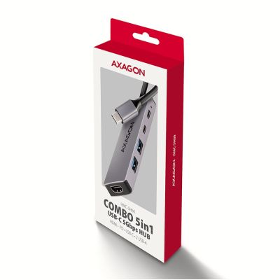 8. Axagon HMC-5H60 stacja dokująca Przewodowa USB 3.2 Gen 1 (3.1 Gen 1) Type-C Szary