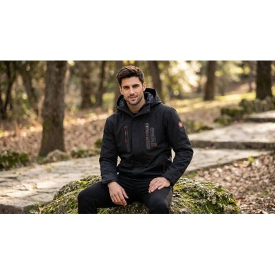 7. Kurtka przejściowa męska Geographical Norway AYOUBE BLACK DB MEN 009 (SZ2204H/GN-BLACK)