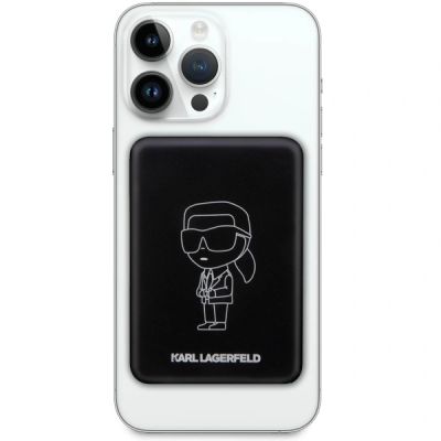 2. Powerbank indukcyjny Karl Lagerfeld Ikonik MagSafe 5W 3000mAh - czarny