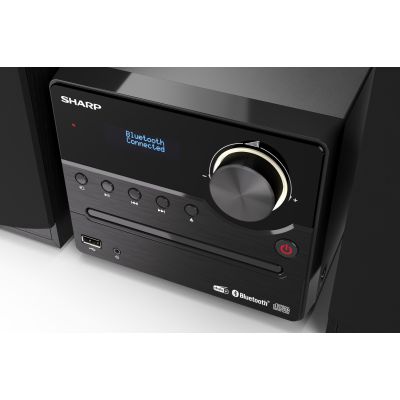13. Sharp XL-B517D(BK) Mikrosystem Hi-Fi, CD/FM/USB/Bluetooth v5.0, Wejście Aux, 45W, Czarny Sharp | Mikrosystem Hi-Fi | XL-B517D(BK) | Gniazdo USB | Wejście AUX | Łączność Bluetooth | Odtwarzacz CD | Czarny | Radio FM | Połączenie bezprzewodowe