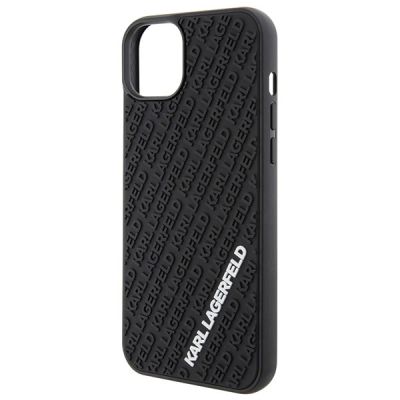 6. Etui Karl Lagerfeld 3D Rubber Multi Logo na iPhone 15 Plus - czarne