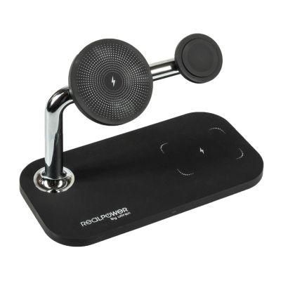 2. RealPower ChargeAIR Mag Smartfon, Smartwatch, Tablet Czarny USB Bezprzewodowe ładowanie Wewnętrzna