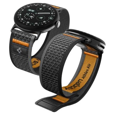 Pasek Spigen Athlex Air na Google Pixel Watch 41 mm - czarno-pomarańczowy