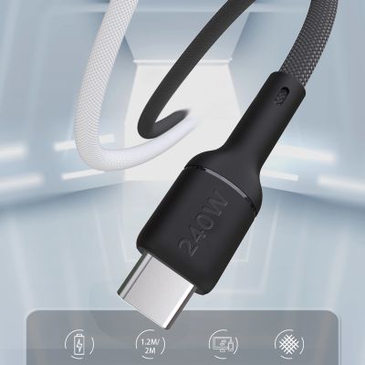 3. Kabel Dudao L9C Max 240W PD USB-C - USB-C 1,2m - czarny