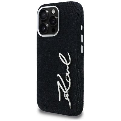 2. Etui Karl Lagerfeld FW Jeans Signature Logo na iPhone 16 Pro - czarne