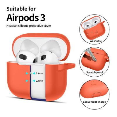 2. Etui Tech-Protect Silicone Hook na Apple AirPods 3 - pomarańczowe