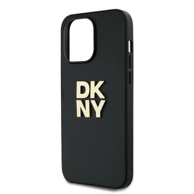 5. Etui DKNY Wrist Strap Stock Logo na iPhone 14 Pro - czarne