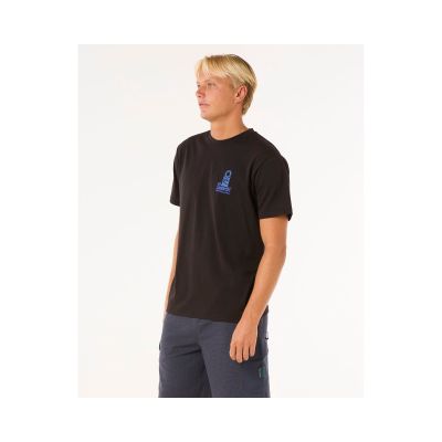 5. Koszulka RIP CURL Vaporcool Search Stack Tee czarny