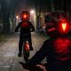 12. Kask rowerowy full-face Meteor Lupus S 48-52 cm czarny/czerwony